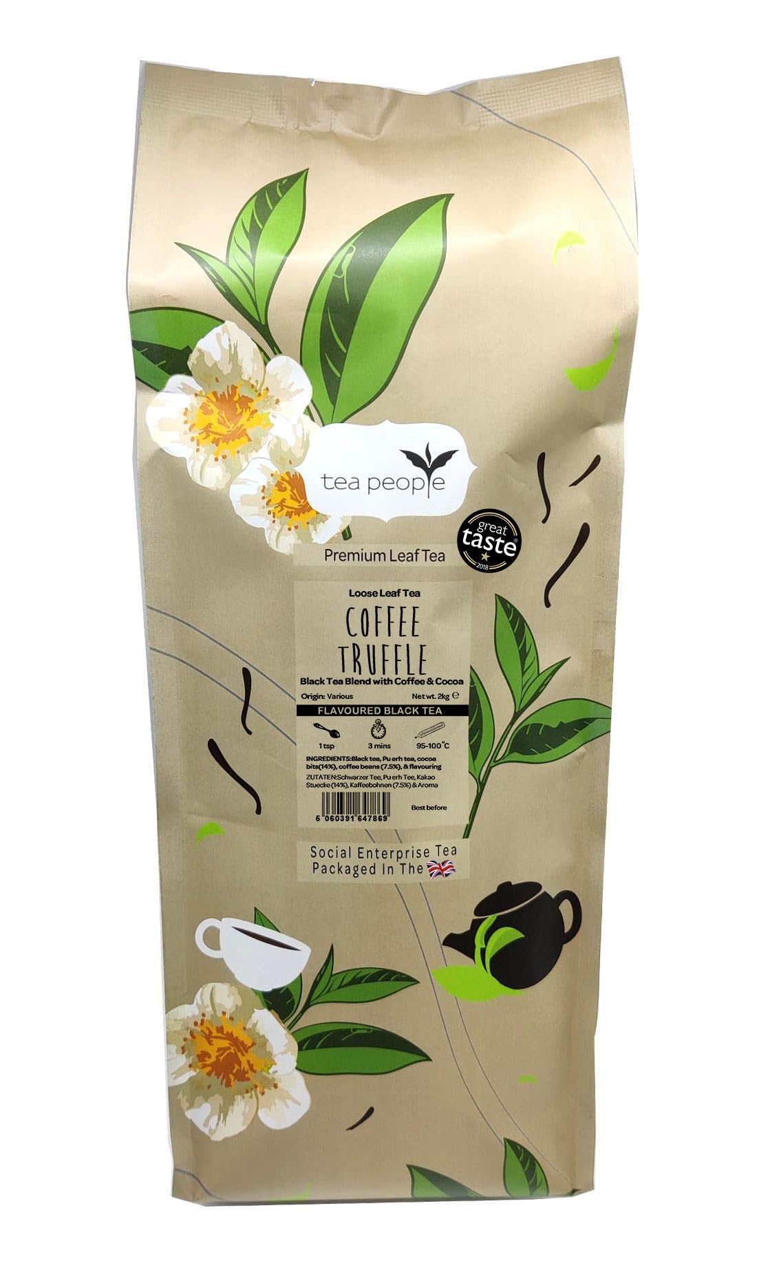 Tea People Coffee Truffle Pu-erh Loose Leaf Tea - 2kg Catering Pack