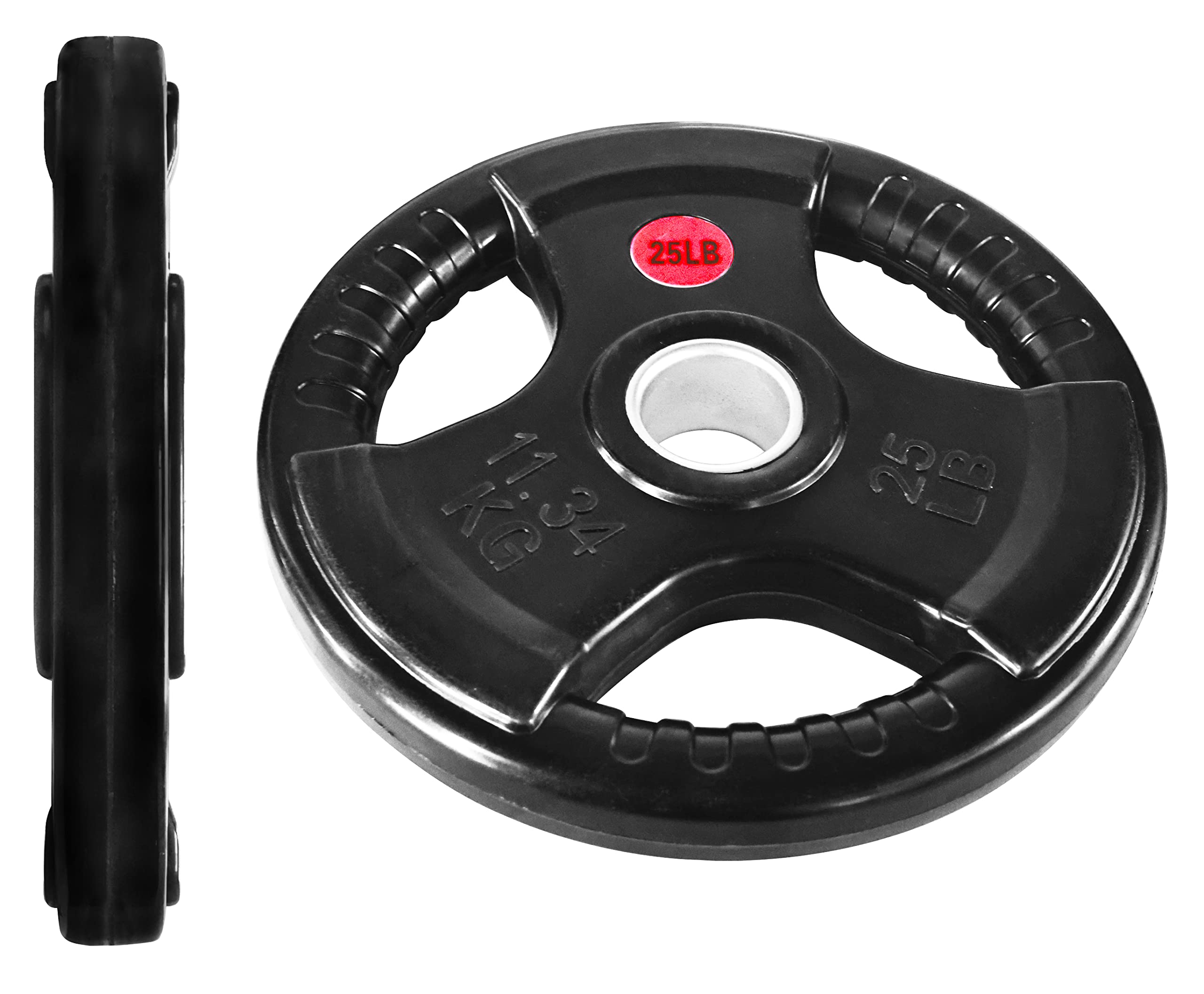 Signature Fitness 25LB Olympic Cast Iron Weight Plates - 2-Inch Pair