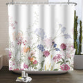 Floral Botanical Shower Curtain – Waterproof Polyester, 152x183cm