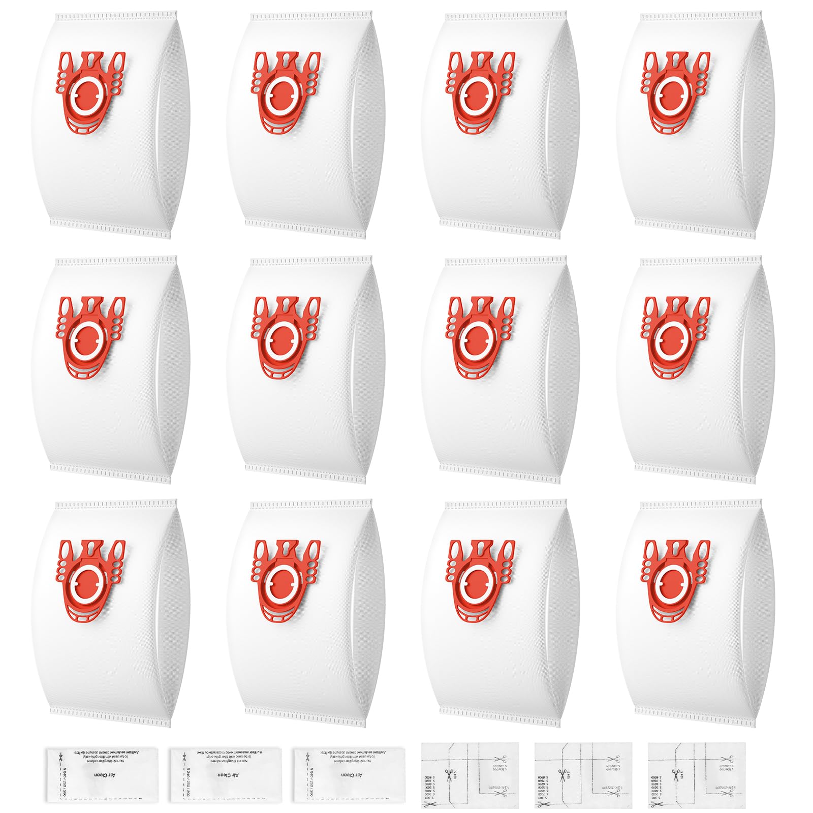 Jolof Store 12-Pack 3D Airclean FJM Vacuum Bags for Miele Compact C1 C2