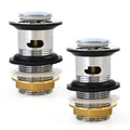 Xcel Home Slotted Chrome Basin Waste - Brass Pop Up Sink Plug 1 1/4 BSP