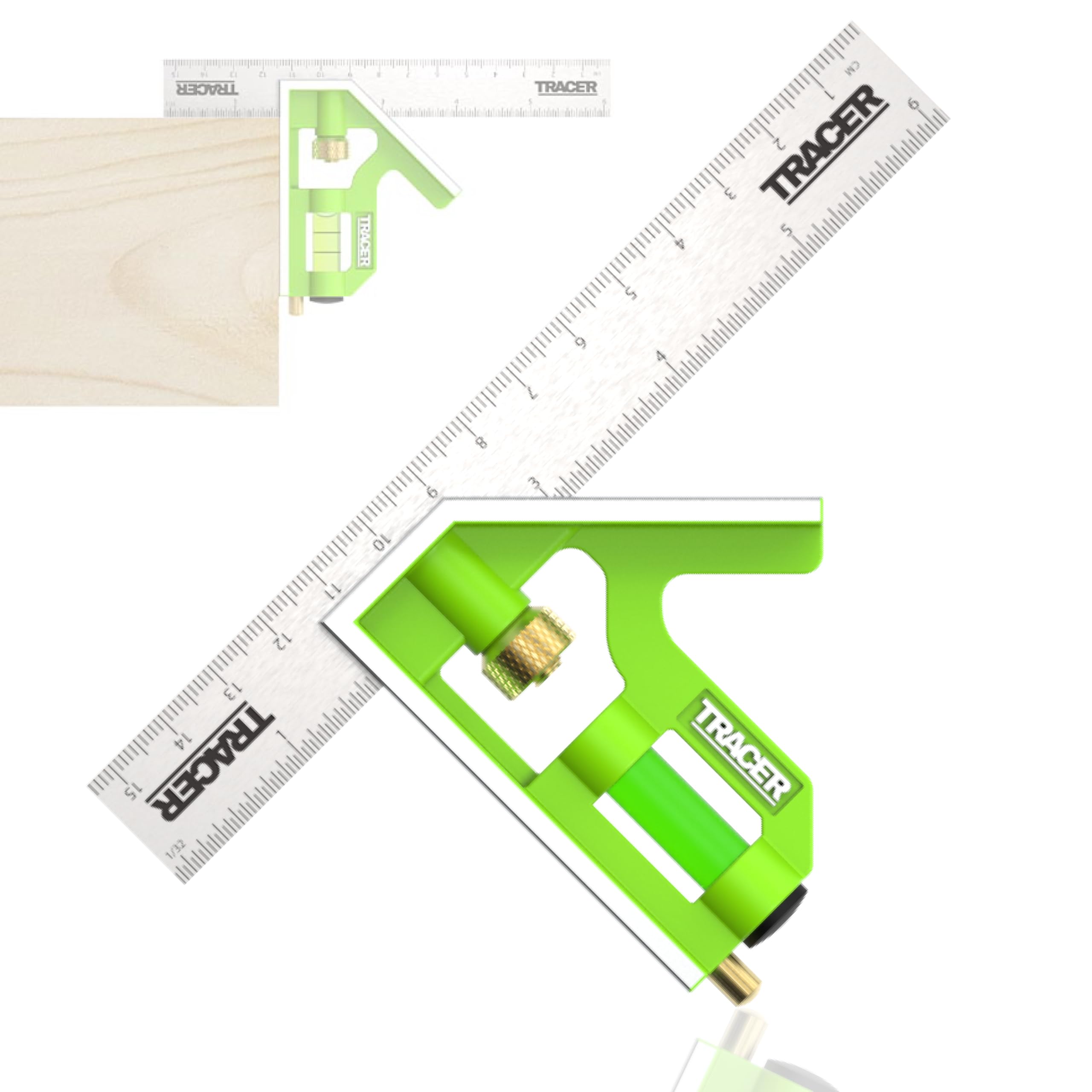 TRACER 150mm Combination Square | Stainless Steel Measuring Tool
