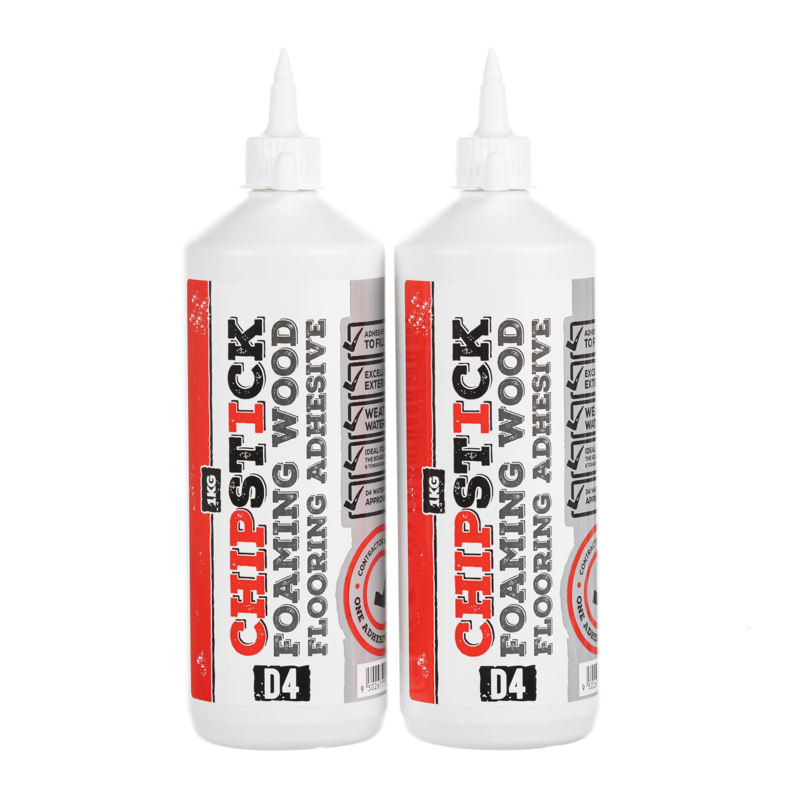 Chipstick D4 PU Foaming Wood Adhesive - High-Strength Flooring Glue 1kg