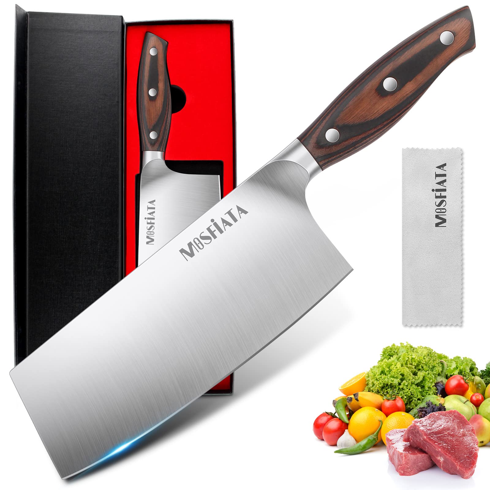 MOSFiATA 8 Inch Chef Knife | High-Carbon German Stainless Steel