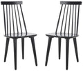Safavieh Wooden Dining Chairs - Set of 2 Black Rubber Wood Accent Chairs
