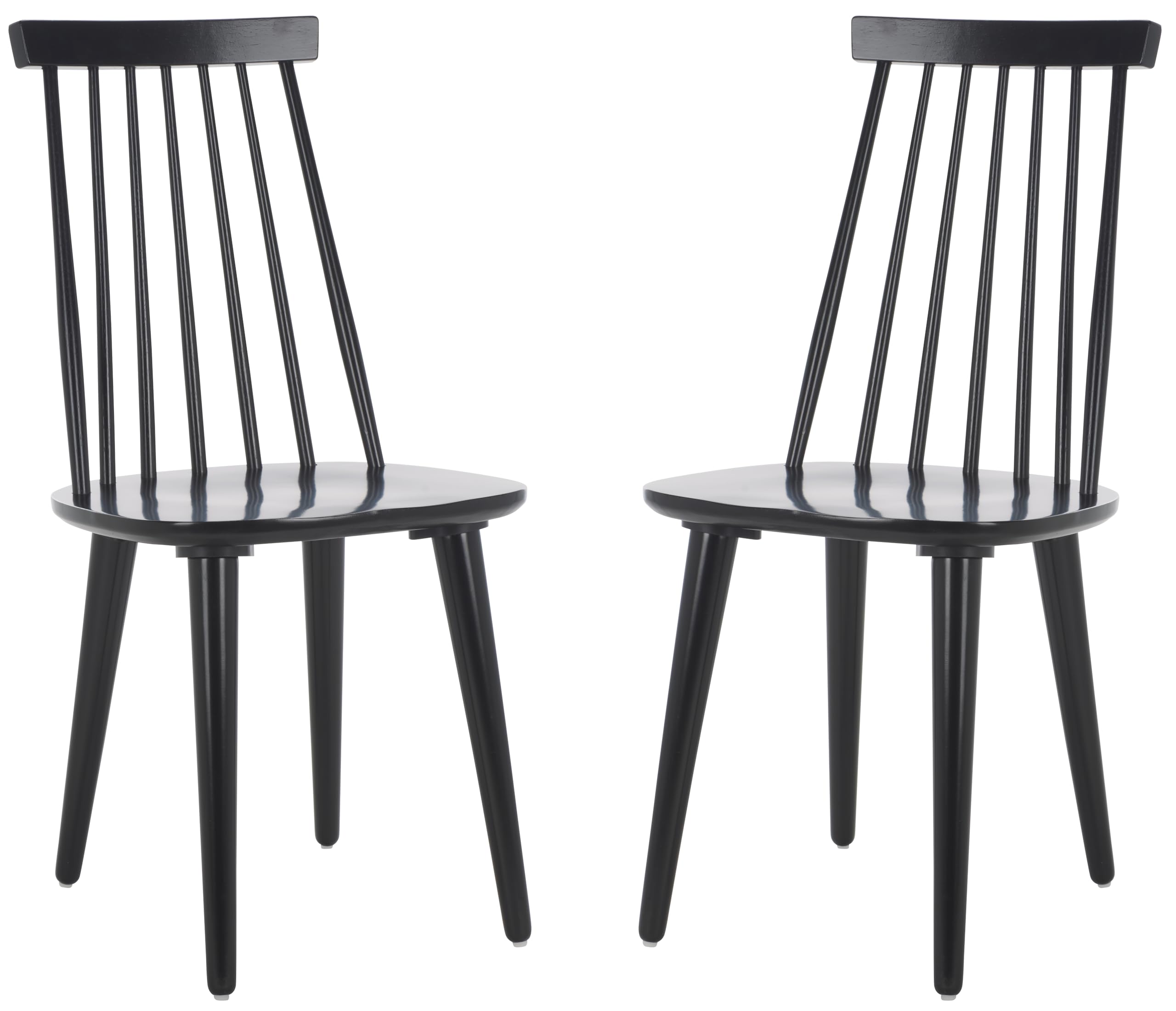 Safavieh Wooden Dining Chairs - Set of 2 Black Rubber Wood Accent Chairs