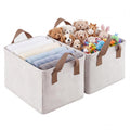2 Pack Storage Baskets for Shelf, Small Closet Organizers and Storage Cream - image 1