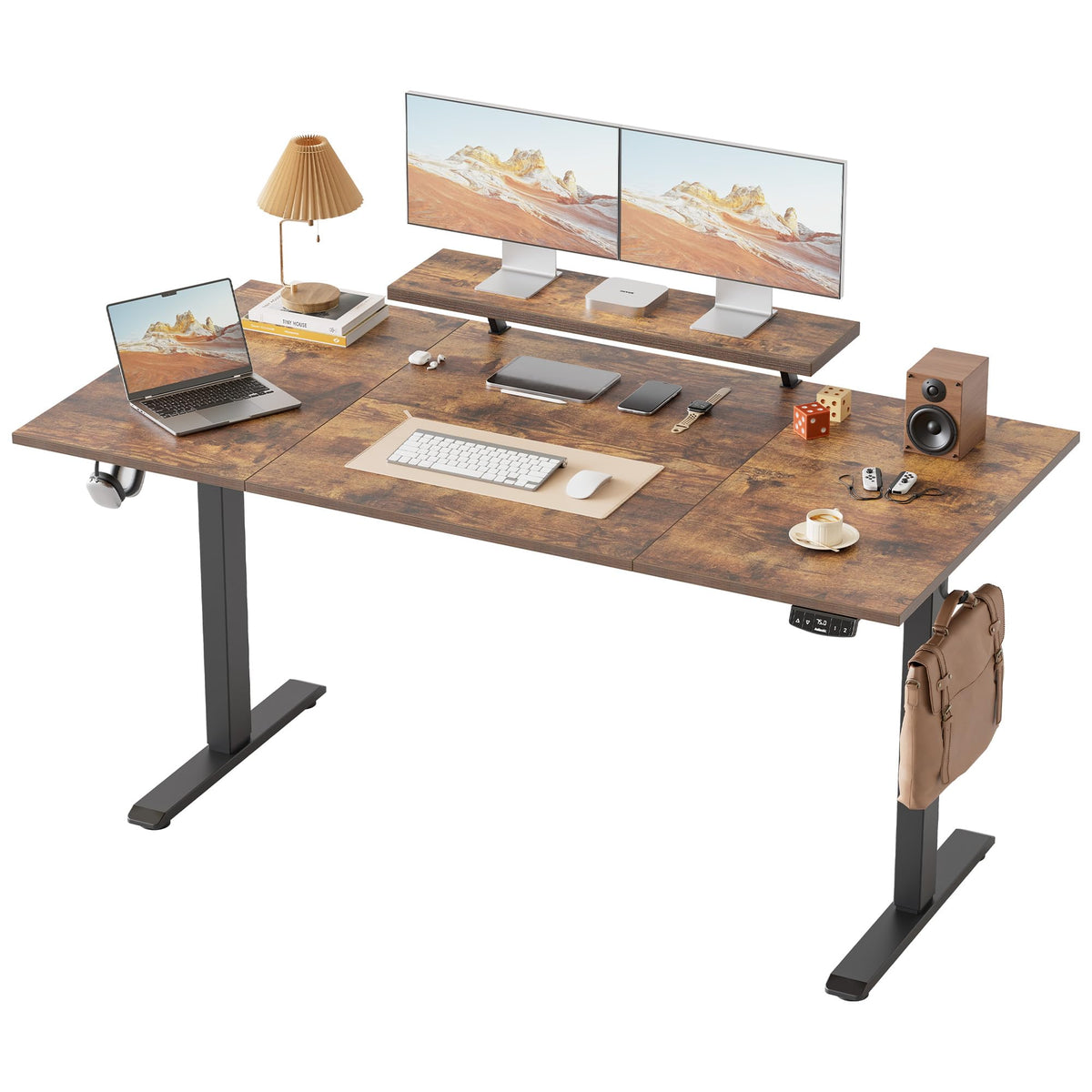 Klicelor Eletric Height Adjustable Desk, Movable Monitorstand, 160x80cm - image 1