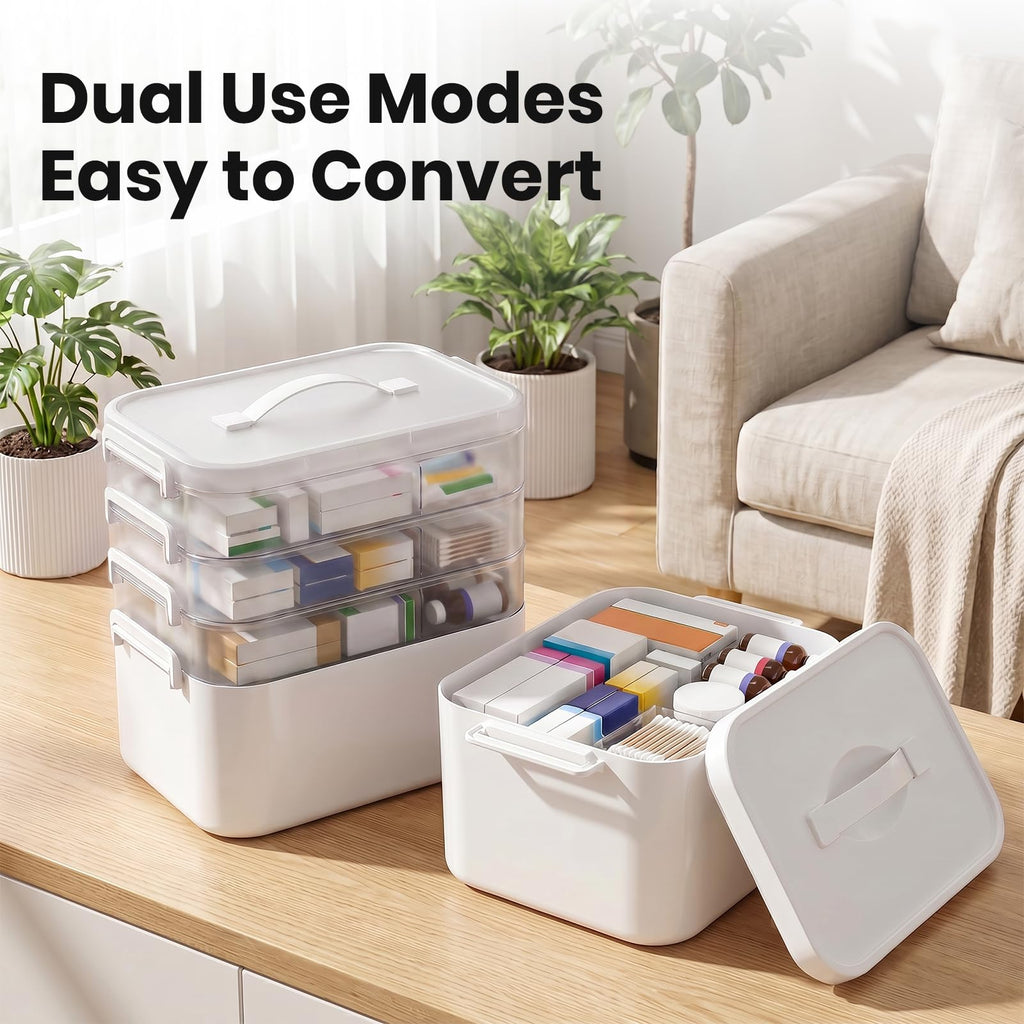 Stidyzo Medicine Storage Box, 4-layer Stackable Storage Box - image 4