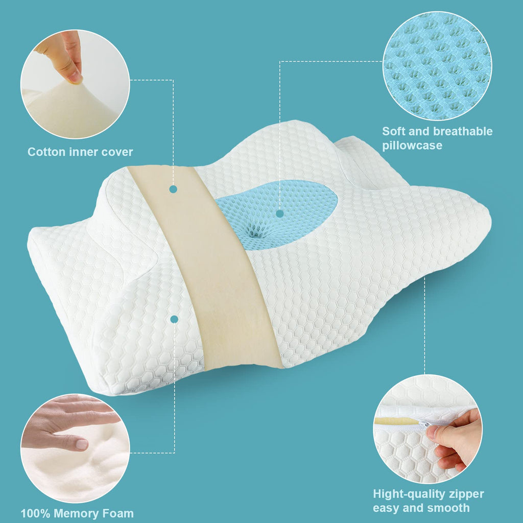 Cervical Memory Foam Pillow – Orthopedic Neck Pain Relief