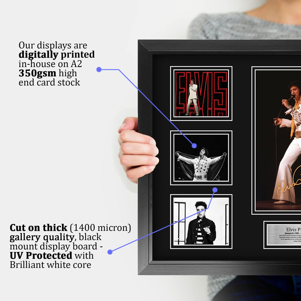 Elvis Presley Signed Autograph Picture – A2 Framed Music Memorabilia