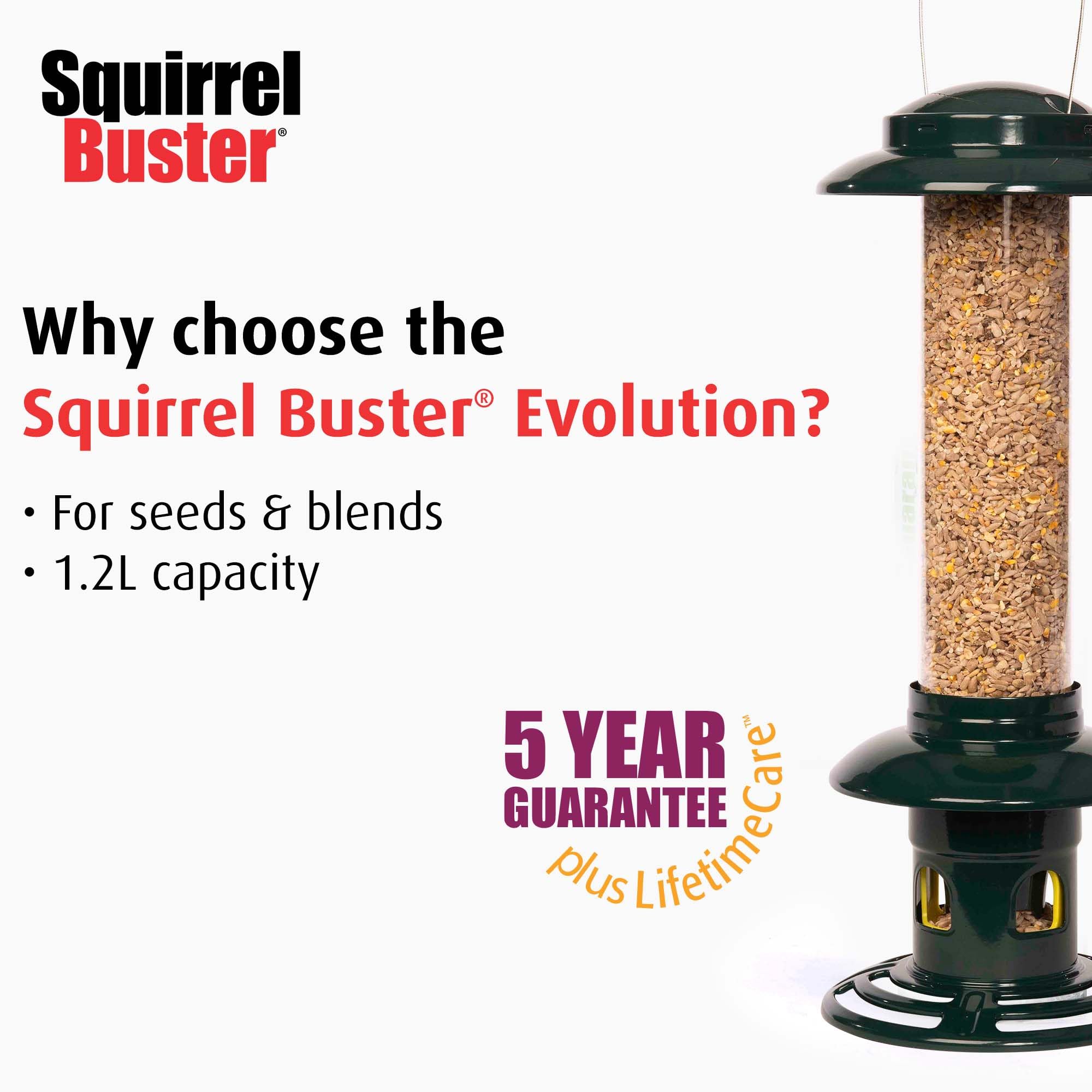Jacobi Jayne Squirrel Buster Evolution - Metal Squirrel-Proof Bird Feeder