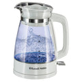 Russell Hobbs 1.7L Glass Electric Kettle – Fast Boil 3KW, White