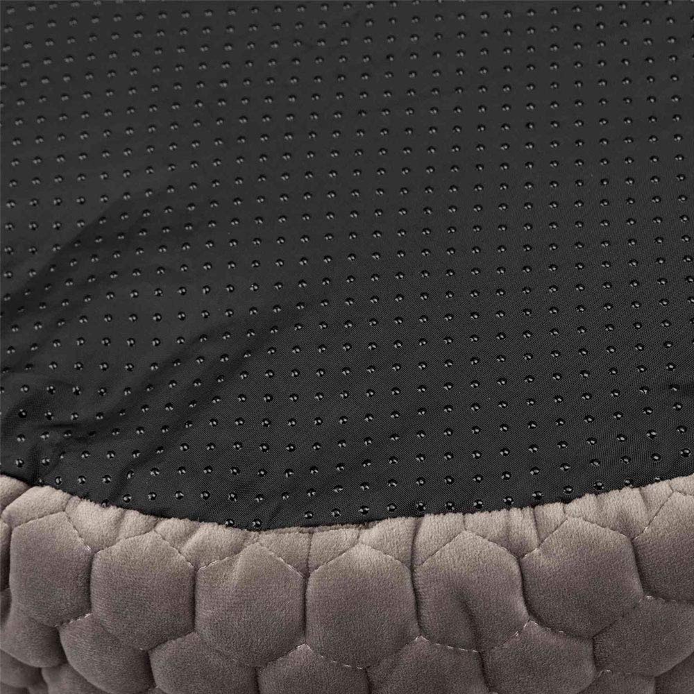 TRIXIE Livia Pet Cave - Plush Velvet Cat & Dog Bed, Taupe/Cream
