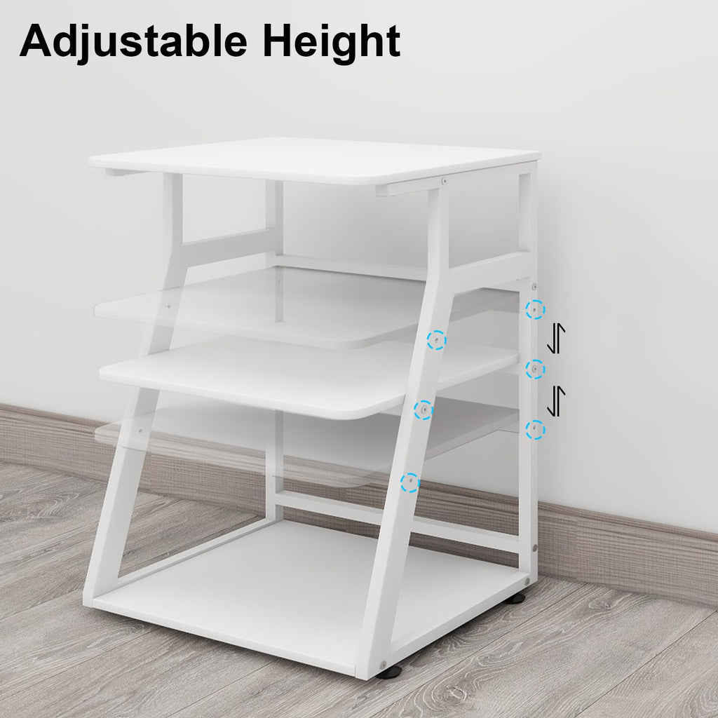 PUNCIA 60x50x75cm Printer Stand, 3 Tier Printer Table with Storage - image 4