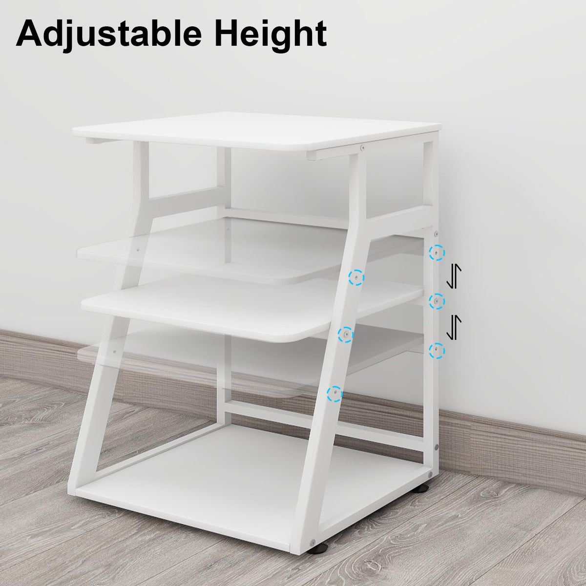 PUNCIA 60x50x75cm Printer Stand, 3 Tier Printer Table with Storage - image 4