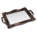 Tstarer Antique Gold Mirror Tray – Vintage Jewelry & Cosmetic Organizer