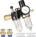 Noosverl 1/4 Inch Compressed Air Pressure Regulator with Water Trap