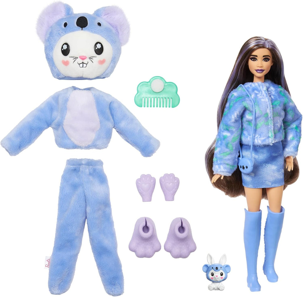 Barbie Cutie Reveal Doll – Bunny in Koala Plush Costume with 10 Surprises
