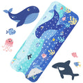 Aolso Non-Slip Baby Bath Mat | 100x40cm PVC Ocean Blue Shower Mat