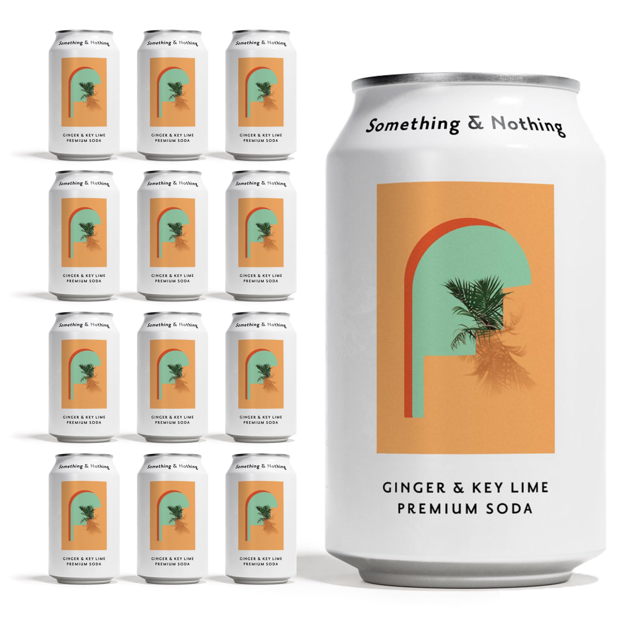 Something & Nothing Ginger & Lime Sparkling Water - 12 x 330ml Cans