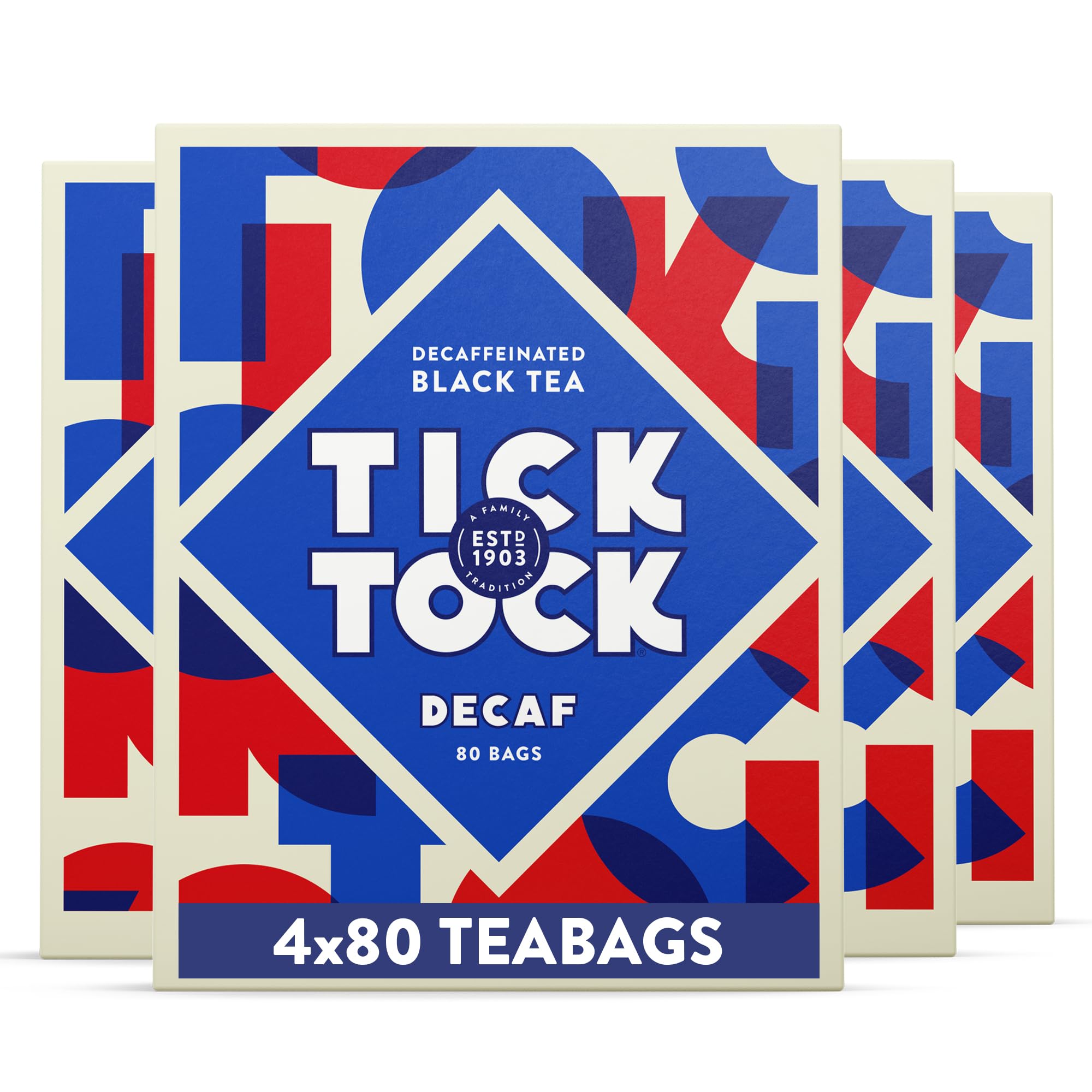 Tick Tock Decaf Black Tea – 320 Biodegradable Bags – Rich & Robust