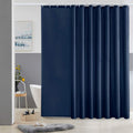 Furlinic Extra Wide Fabric Shower Curtain – Navy Waterproof – 108 x 72