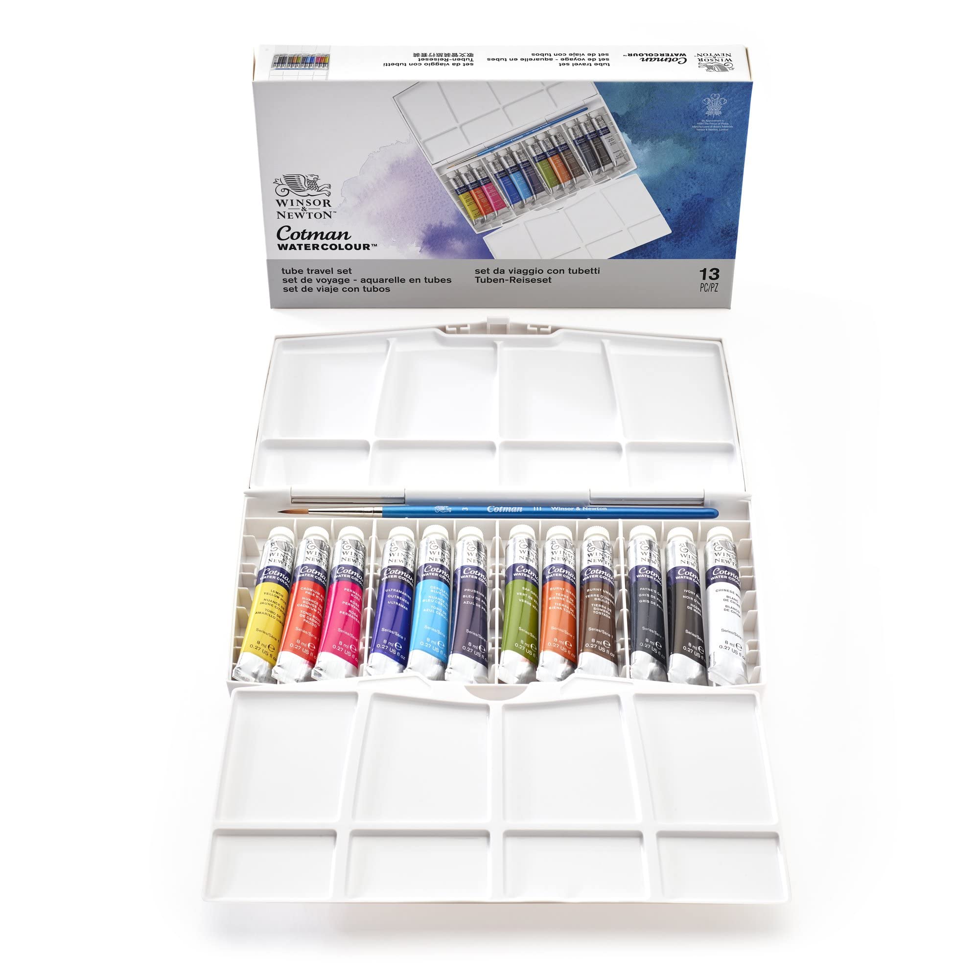 Winsor & Newton Cotman Watercolour Tube Travel Set - 12 x 8ml Tubes
