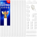 Delamu Electric Cable Trunking | 4M Self Adhesive Wire Hider Wall - White
