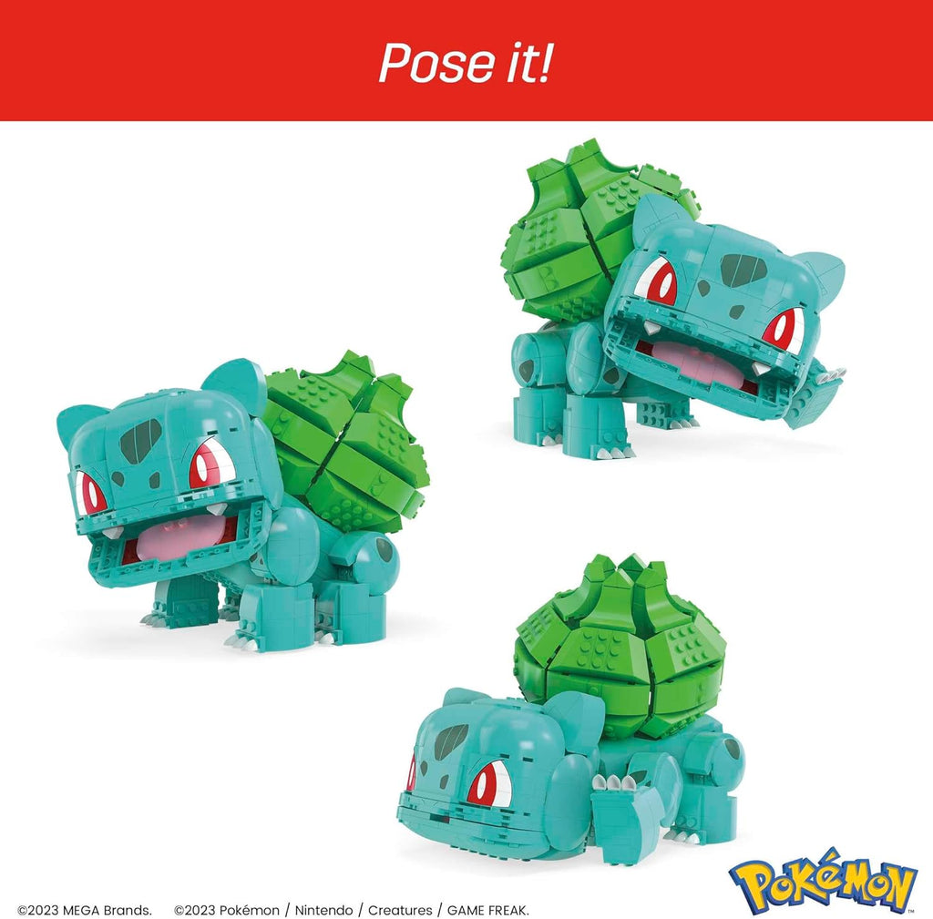 MEGA Pokemon Jumbo Bulbasaur Building Set – 355-Piece Articulated Toy