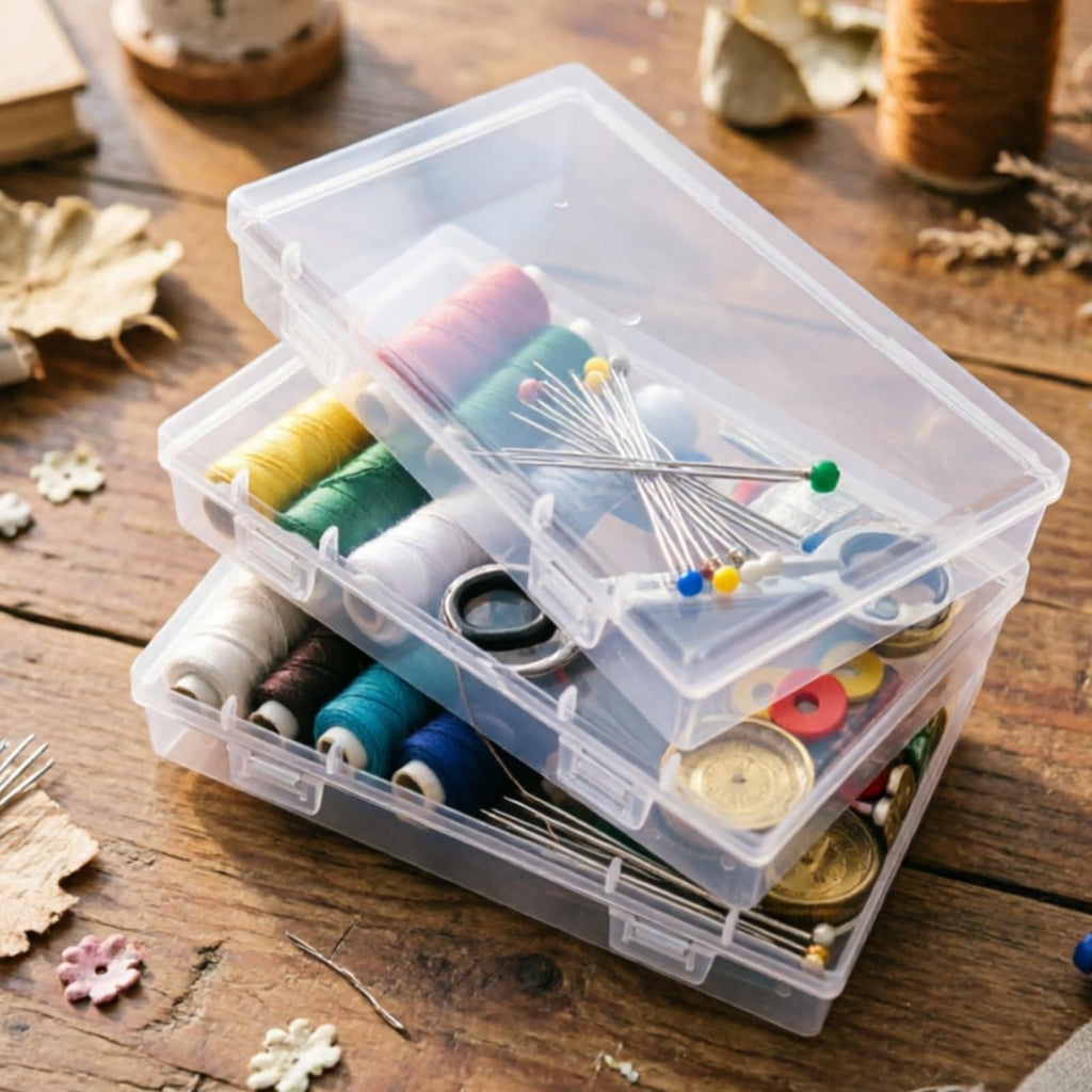Goodma 6 Pieces Rectangular Empty Mini Clear Plastic Organizer Box - image 5