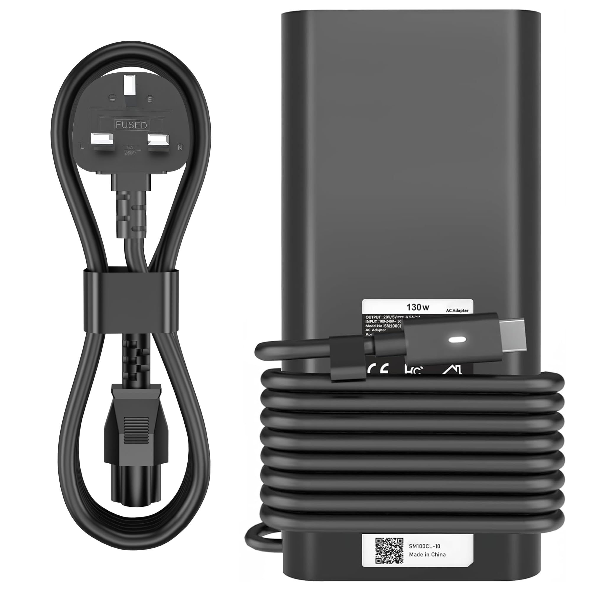 FUDCOCWN 130W USB C Laptop Charger for Dell Precision, XPS & Latitude