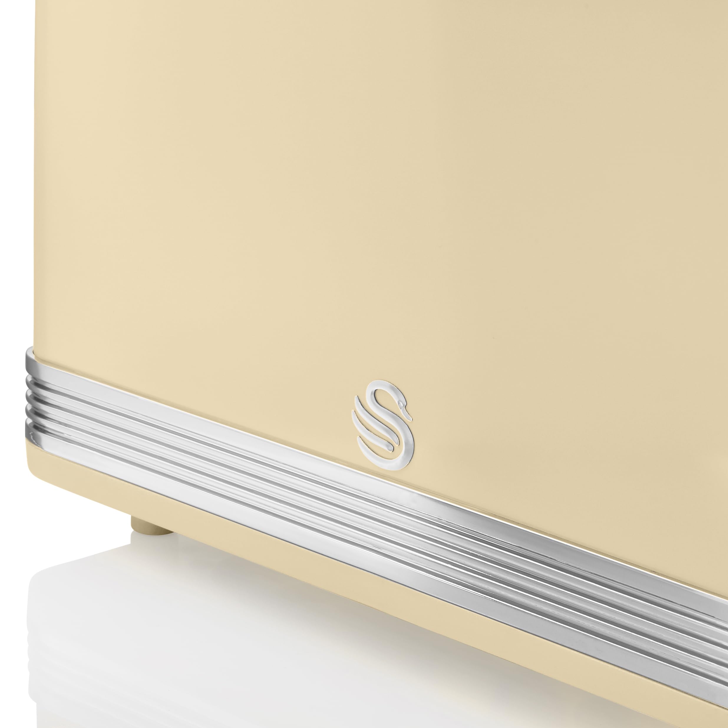 Swan Retro 4-Slice Toaster – 1600W with 6 Browning Levels, Cream
