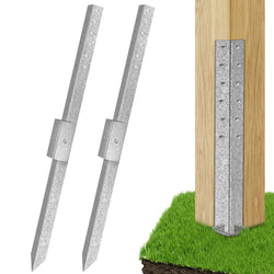 Jolof Store Fence Post Repair Anchor Ground Spike for Wood Posts – 2 Pack