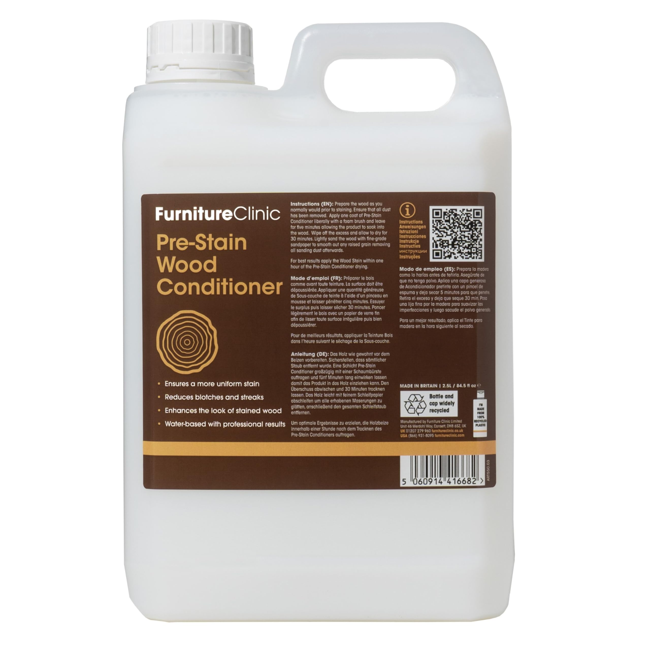 Furniture Clinic Pre-Stain Wood Conditioner | Water-Based - 2.5L