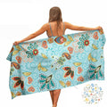 Ulticool Microfibre Towel – Flowers Cashmere Blue – Quick-Dry 160x80cm