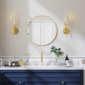 Koonmi 50cm Gold Round Mirror | Aluminum Alloy Frame Wall Mirror