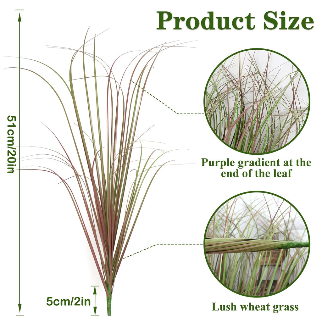 Jolof Store 28PCS Artificial Wheat Grass - UV Resistant Outdoor Greenery