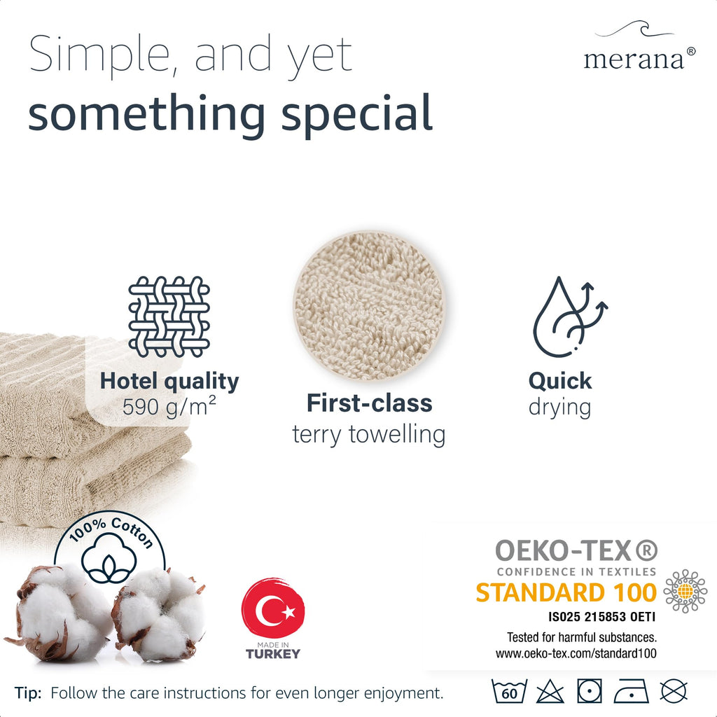 Merana OSLO towel set | quick-drying, soft & lint-free | terry luxury quality | 100% cotton terrycloth | OEKO-TEX | 590 GSM - image 4