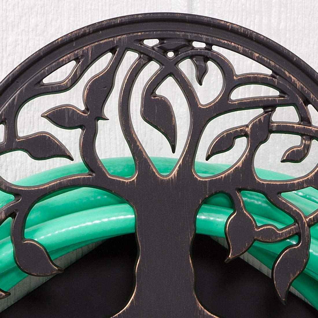 Liberty Garden Tree of Life Wall Mount Hose Hanger | Cast Aluminum