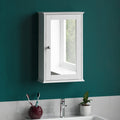 Bath Vida Priano Mirrored Bathroom Cabinet | Wall Mounted White MDF