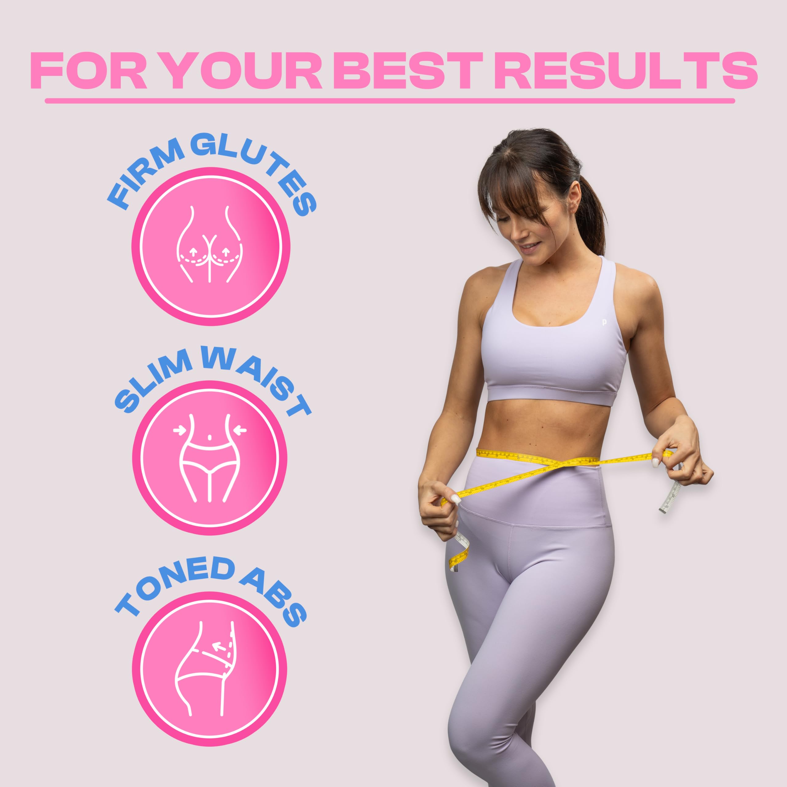 WELLRELAXX Smart Weighted Hula Hoop with Waist Slimmer Belt - 113cm