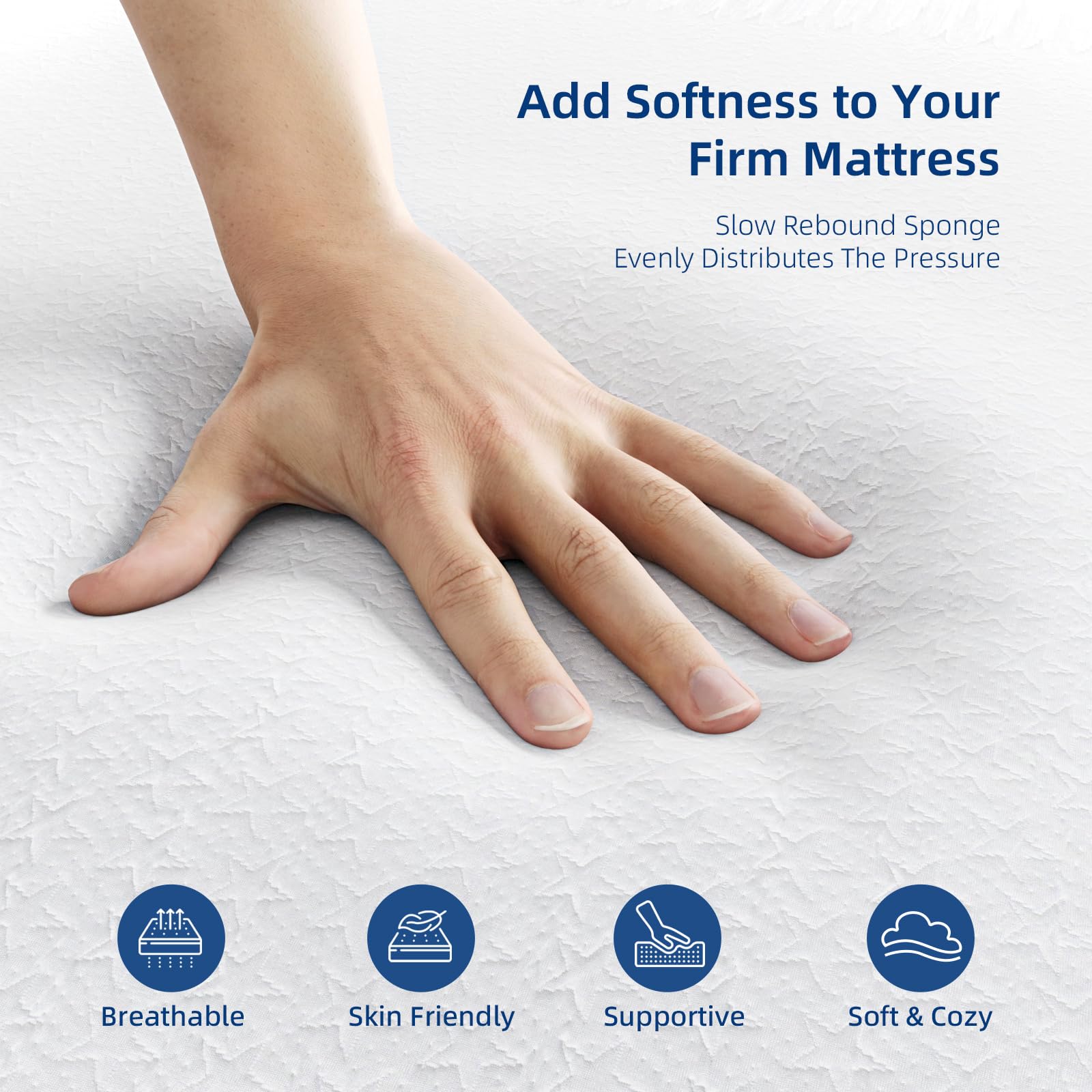 Wowttrelax 7cm Memory Foam Mattress Topper – Cooling Orthopedic Single