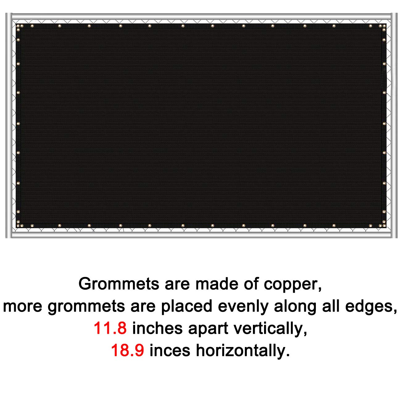 Sunnyglade 4' x 50' Privacy Fence Screen – Heavy Duty HDPE Mesh Netting
