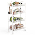 WELDUN 4-Tier Storage Trolley, Meatl Rolling Cart, Mesh Storage Cart White - image 1