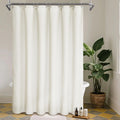 Jolof Store Waffle Weave Shower Curtain – Heavyweight Beige Fabric