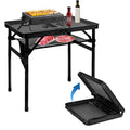 MSDADA Height Adjustable Camping Table | Portable Steel Mesh BBQ Table