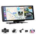 10.26" Wireless CarPlay Screen | 4K Dash Cam & Android Auto