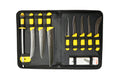 Starrett 11-Piece Professional Stainless Steel Kitchen Chef Knife Set - Yellow
