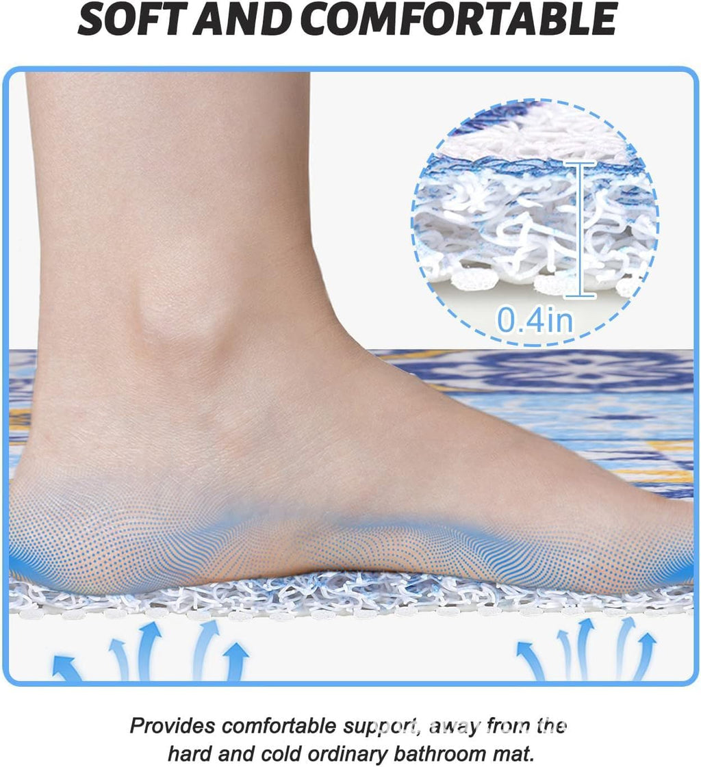 Shower Mat Non Slip : Shower Mats for Inside Shower - 60 x 60 cm Square Bath Mat Anti Mould for Inside Bath - image 4